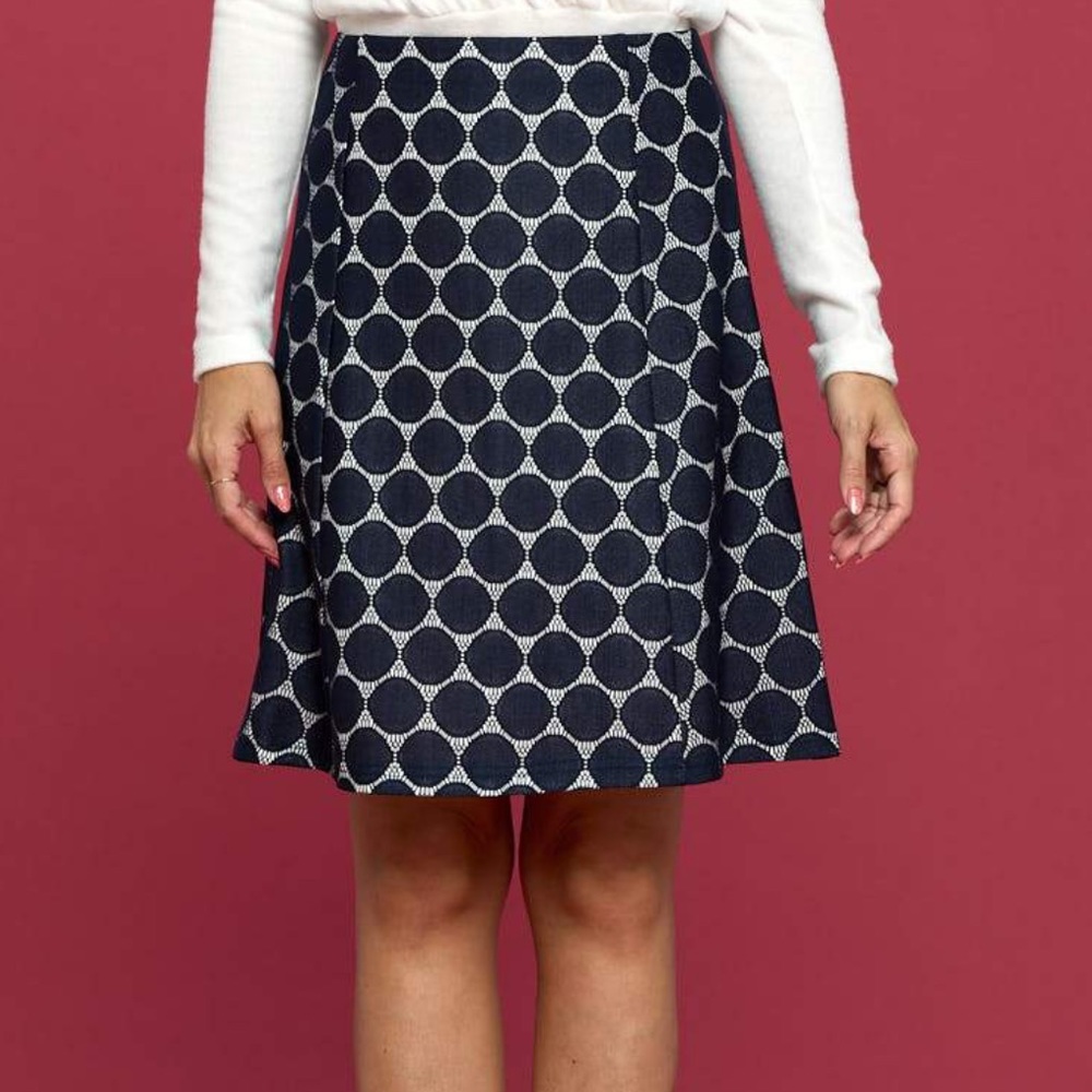 Renee C Polka Dot Lace Skirt